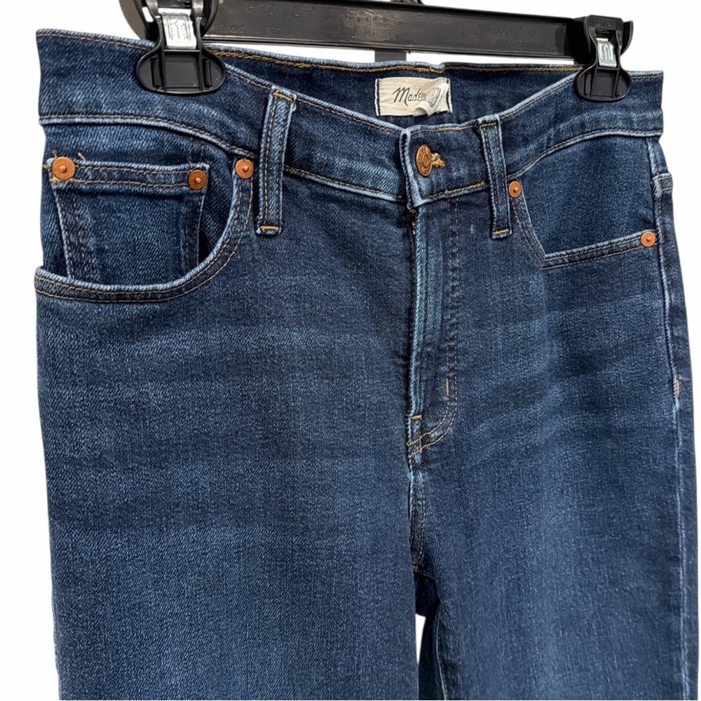 Madewell Mid Rise Perfect Vintage Jeans 26 Dark Indigo Magic Pockets - Picture 3 of 8